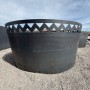 Round Corten Steel Firepit Laser Cut Finish