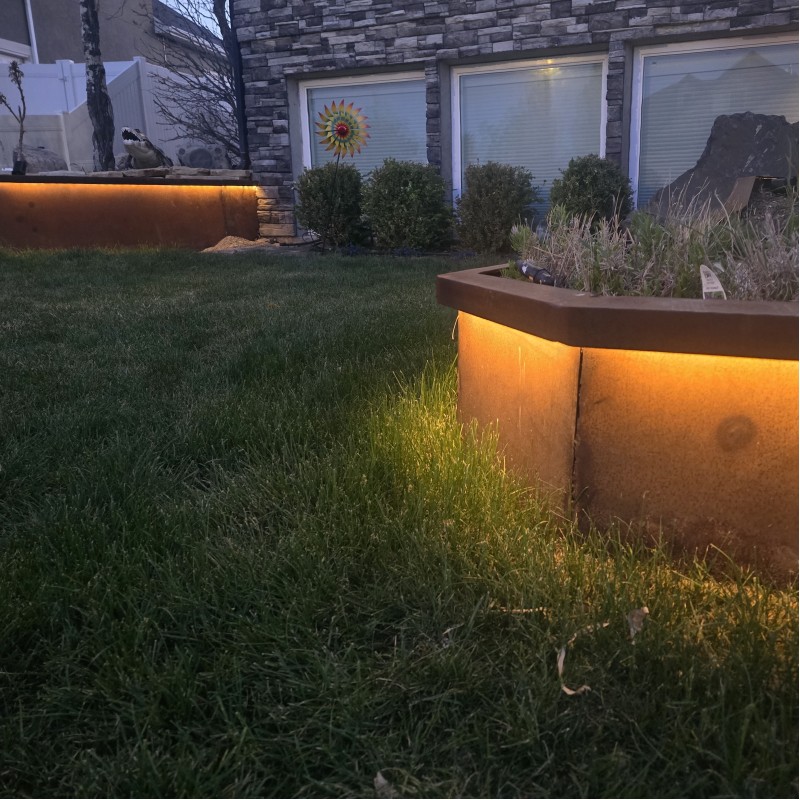 Weathered Steel Retaining Wall