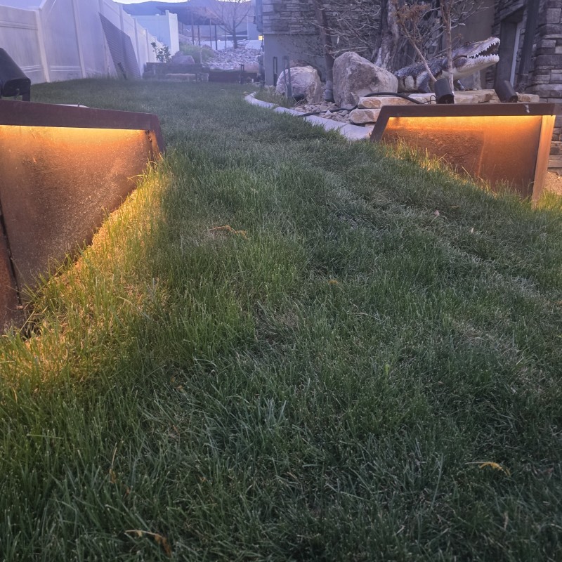 Weathered Steel Retaining Wall