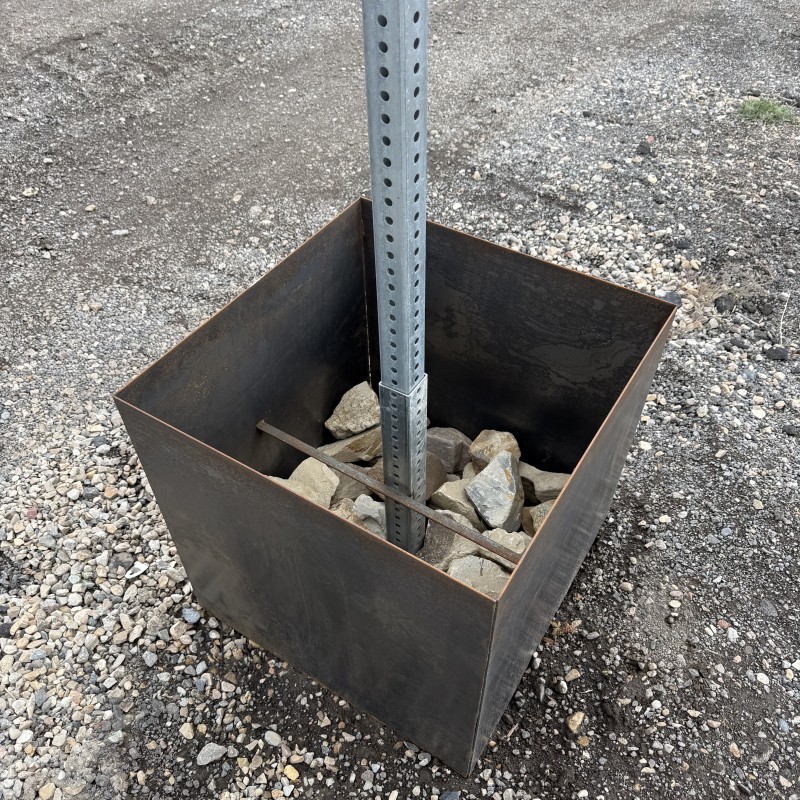 Planter Base with Sign Post Sleeve