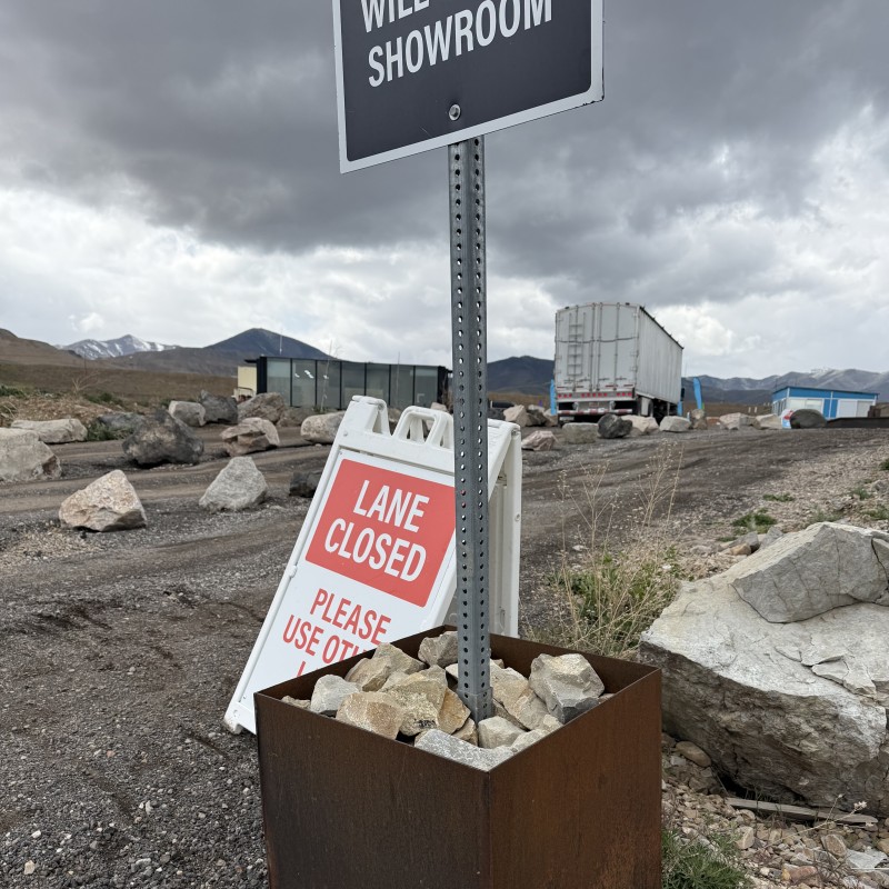 Planter Base with Sign Post Sleeve